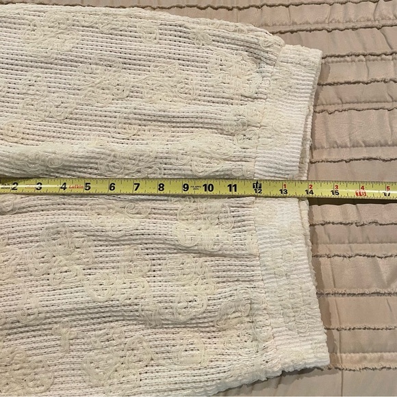 Lulus Cream White Sheer Floral Lace Wide Leg Pants Extra Small Boho Loungewear - Picture 6 of 7